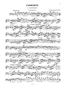 À Argenteau, Op.40: No.2 Dolce far niente, for Piano Trio – Cello Part by César Cui