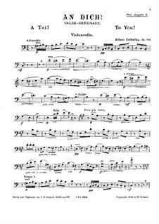 An dich, Op.390: Cellostimme by Alphons Czibulka