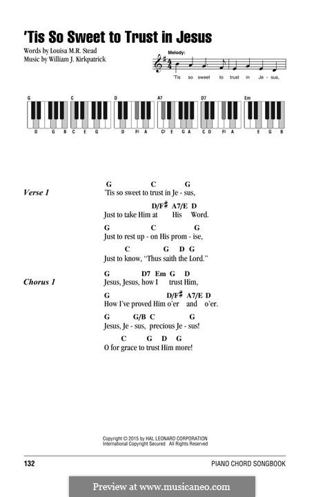 'Tis So Sweet to Trust in Jesus: Für Stimme und Klavier by William (James) Kirkpatrick