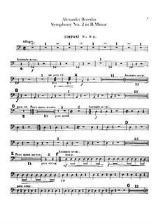Sinfonie Nr.2 in h-Moll: Schlagzeugstimme by Alexander Porfiryevich Borodin