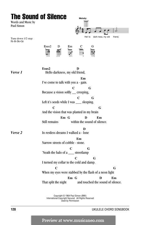 The Sound of Silence (Simon & Garfunkel): Für Ukulele by Paul Simon