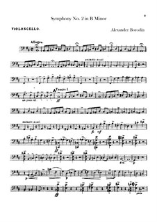 Sinfonie Nr.2 in h-Moll: Cellostimme by Alexander Porfiryevich Borodin