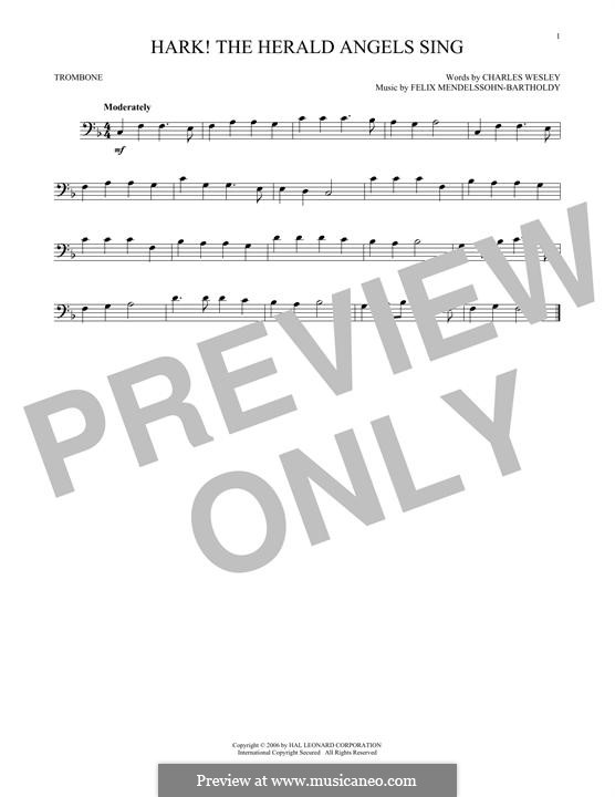 One instrument version: Trombone by Felix Mendelssohn-Bartholdy