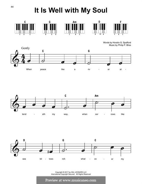 It Is Well with My Soul (Printable scores): For any instrument by Philip Paul Bliss