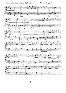 Valzer, Op.7: Valzer No.2 in Fa Diesis Minore by Marzia Gaggioli