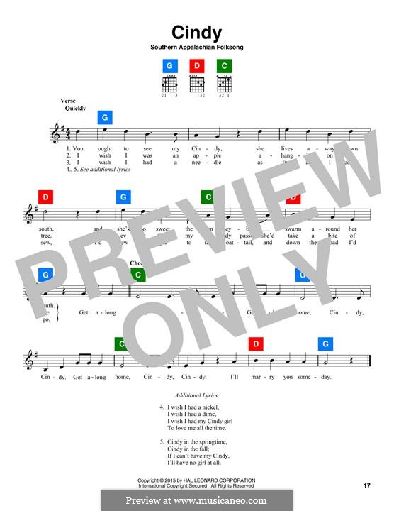 Cindy: Melodische Linie by folklore