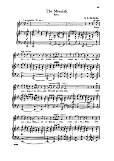 Fragmente: Come unto him, all ye that labor. Aria for soprano by Georg Friedrich Händel