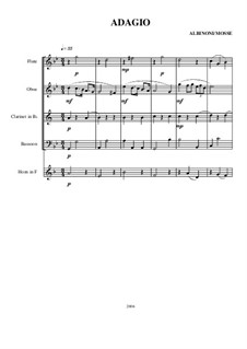 Adagio in g-Moll: For wind quintet by Tomaso Albinoni