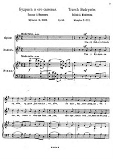 Budrys and His Sons, Op.98: Klavierauszug mit Singstimmen by César Cui
