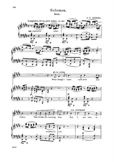 Solomon, HWV 67: What though I trace each herb and flower. Aria for alto/countertenor by Georg Friedrich Händel