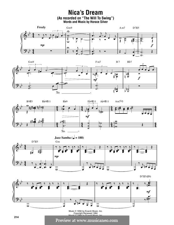 Nica's Dream: Für Klavier by Horace Silver