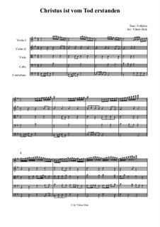 Christus ist vom Tod erstanden: For string ensemble by Unknown (works before 1850)