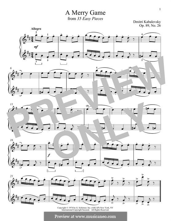 A Merry Game: Für Klavier by Dmitri Kabalewski