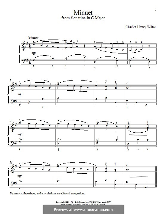 Minuet: Für Klavier by Charles Henry Wilton