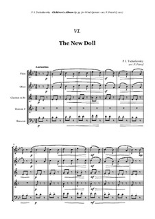 No.9 The New Doll: For woodwind quintet by Pjotr Tschaikowski