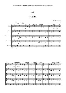 Nr.8 Walzer: For woodwind quintet by Pjotr Tschaikowski