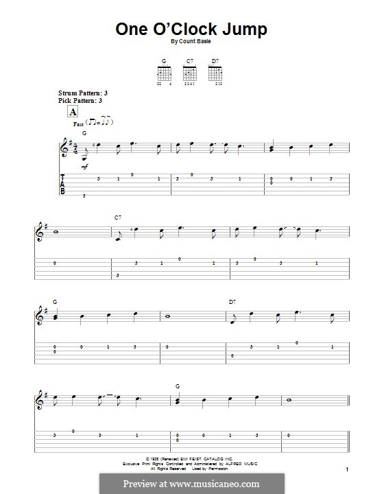 One O Clock Jump Von C Basie Noten Auf Musicaneo One O Clock Jump Von C Basie Noten Auf Musicaneo
