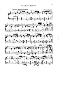 Souvenir de Hapsal, TH 125 Op.2: Nr.3 Lied ohne Worte by Pjotr Tschaikowski