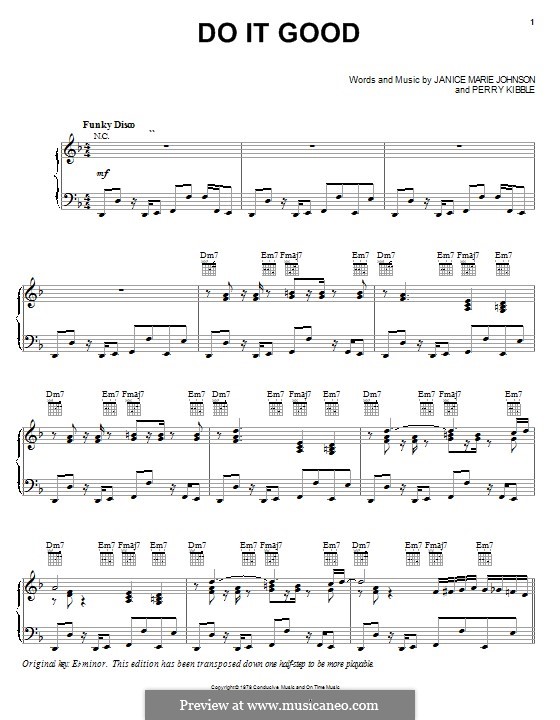 Do It Good (A Taste of Honey) von J.M. Johnson, P. Kibble auf MusicaNeo