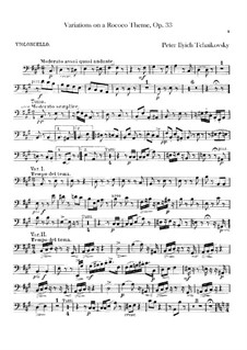 Variationen über Thema Rokoko, TH 57 Op.33: Cellostimme by Pjotr Tschaikowski