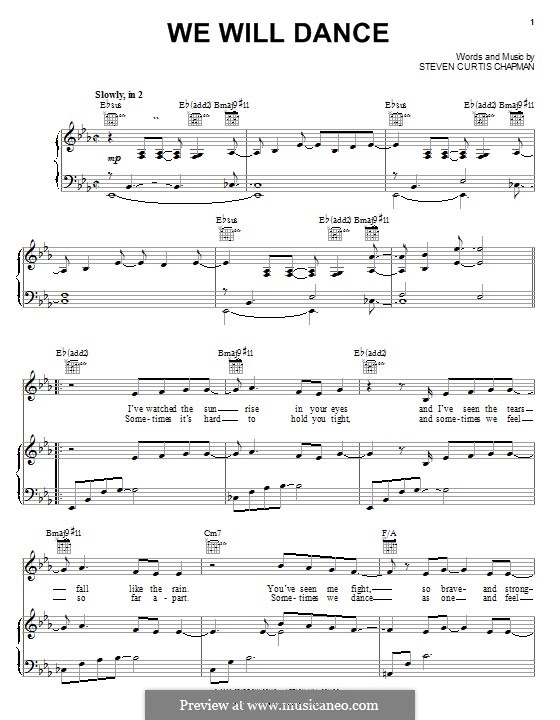 We Will Dance: Für Stimme und Klavier (oder Gitarre) by Steven Curtis Chapman