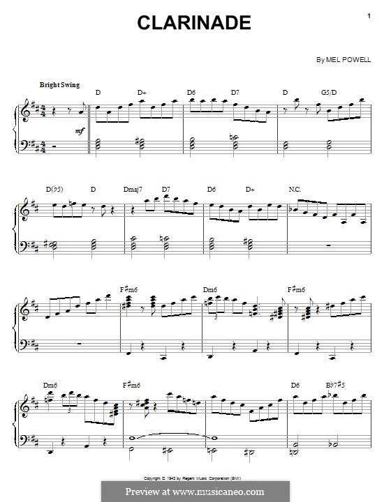 Clarinade: Für Klavier by Mel Powell