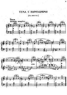 Thema mit Variationen, TH 121: Thema mit Variationen by Pjotr Tschaikowski