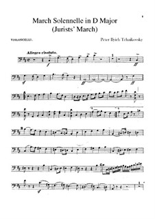Juristenmarsch, TH 52: Cellostimme by Pjotr Tschaikowski