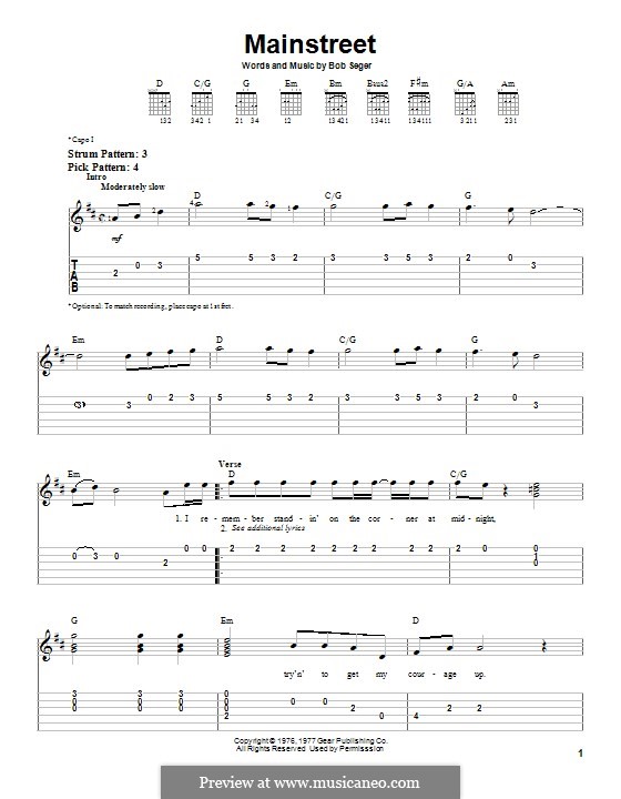 Mainstreet Von B Seger Noten Auf Musicaneo