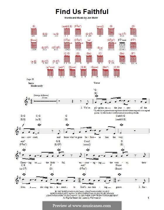 Find Us Faithful (Steve Green): Für Gitarre mit Tabulatur by Jon Mohr