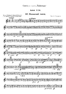 Raimonda, Op.57: Suite. Nr.7 Spanischer Tanz – Stimmen by Alexander Glazunov