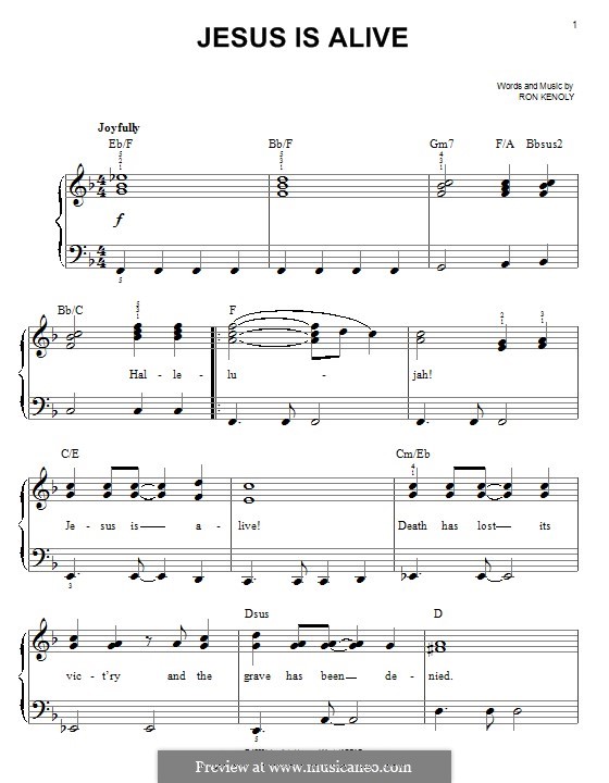Jesus is Alive: Für Klavier by Ron Kenoly