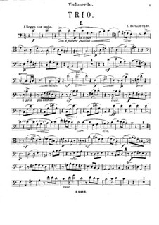 Klaviertrio in a-moll, Op.30: Cellostimme by Émile Bernard