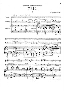 Klaviertrio in a-moll, Op.30: Vollpartitur by Émile Bernard