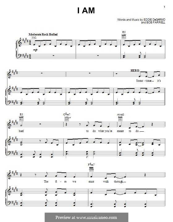 I am (Michael Tait): Für Stimme und Klavier (oder Gitarre) by Bob Farrell, Eddie DeGarmo