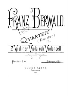 Streichquartett Nr.3 in Es-Dur: Violinstimme I by Franz Berwald