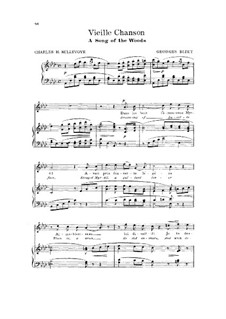 Vieille chanson (A Song of the Woods): German and french texts by Georges Bizet