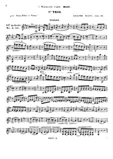Klaviertrio Nr.3 in G-dur, Op.24: Violinstimme by Adolphe Blanc