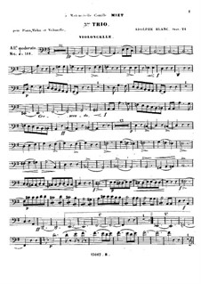 Klaviertrio Nr.3 in G-dur, Op.24: Cellostimme by Adolphe Blanc