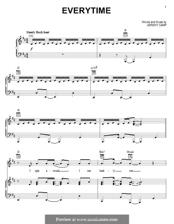 Everytime: Für Stimme und Klavier (oder Gitarre) by Jeremy Camp