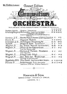 La verbena de la Paloma. Selection: Violinstimme I (conductor) by Tomás Bretón