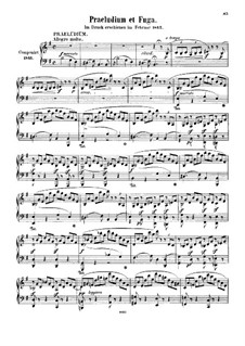 Präludium und Fuge in e-Moll, WoO 13: Für Klavier by Felix Mendelssohn-Bartholdy