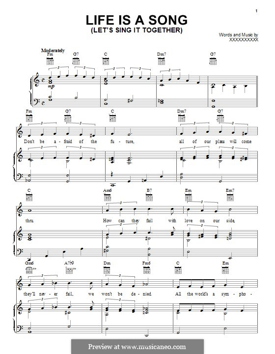 Life is a Song (Let's Sing it Together): Für Stimme und Klavier (oder Gitarre) by Fred E. Ahlert