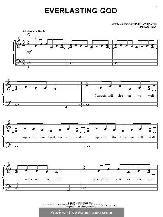 Everlasting God: Für Klavier by Brenton Brown, Ken Riley