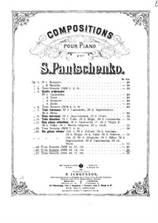 Drei Sonette, Op.49: Drei Sonette by Semjon Pantschenko