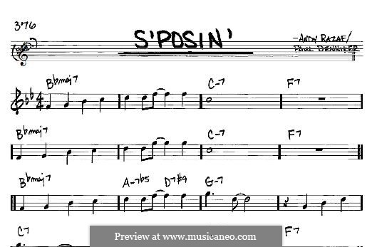 S'posin' (Frank Sinatra): For any instrument by Paul Denniker