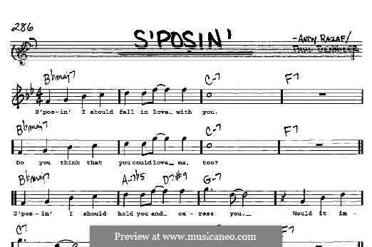 S'posin' (Frank Sinatra): For any instrument by Paul Denniker