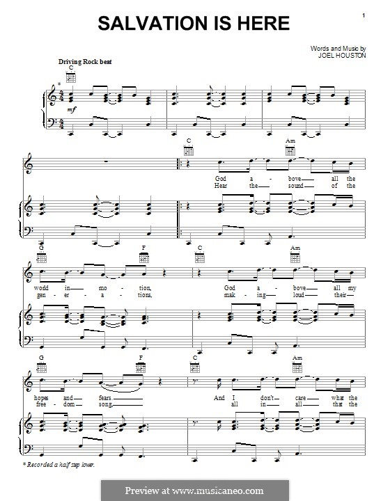 Salvation is Here: Für Stimme und Klavier (oder Gitarre) by Joel Houston