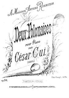 Zwei Polonäsen, Op.30: Polonäse Nr.2 by César Cui