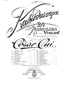 Nr.8 Kantabile: Partitur, Solostimme by César Cui